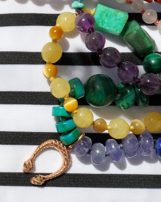 Technicolor Serpentine Beaded Necklace