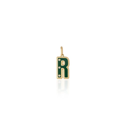 Initial Charm "R" Pendant