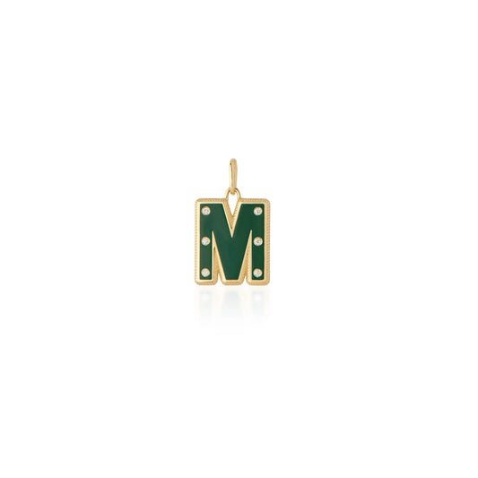 Initial Charm "M" Pendant