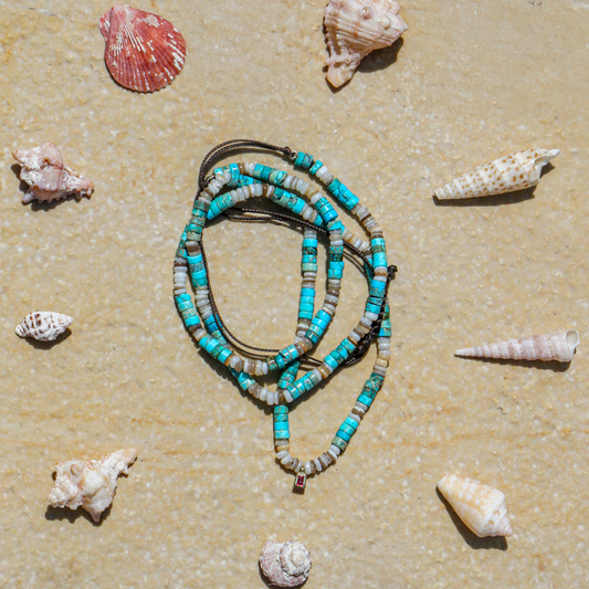 Mediterranean Shore Beaded Necklace
