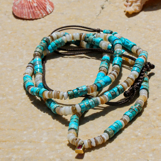 Mediterranean Shore Beaded Necklace
