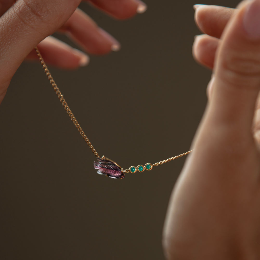 Fishing for a Year of Good Fortune Necklace