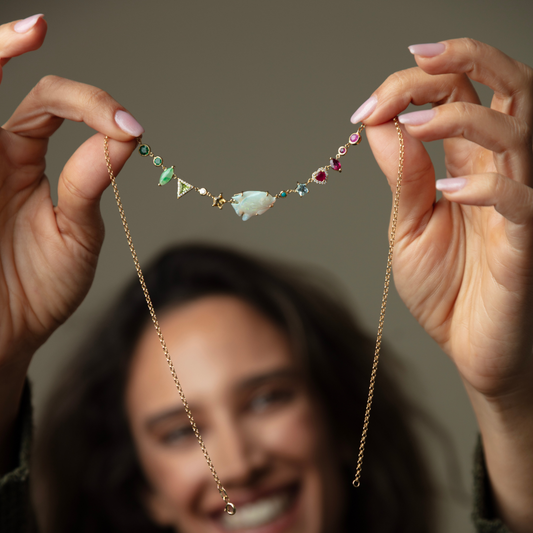 Fishing for a Year That Smiles Back Necklace