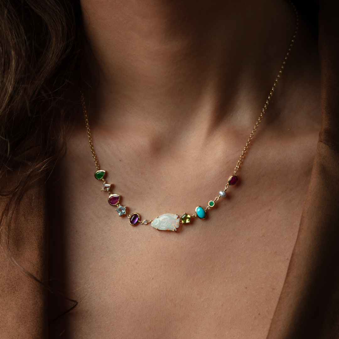 Fishing for a Year of Blessings Necklace