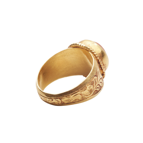 Surya Coral Vintage Ring