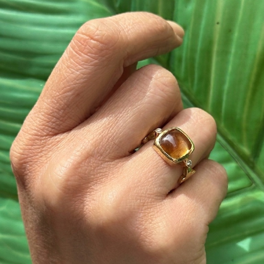 Fleur De Lys Citrine Joy Ring
