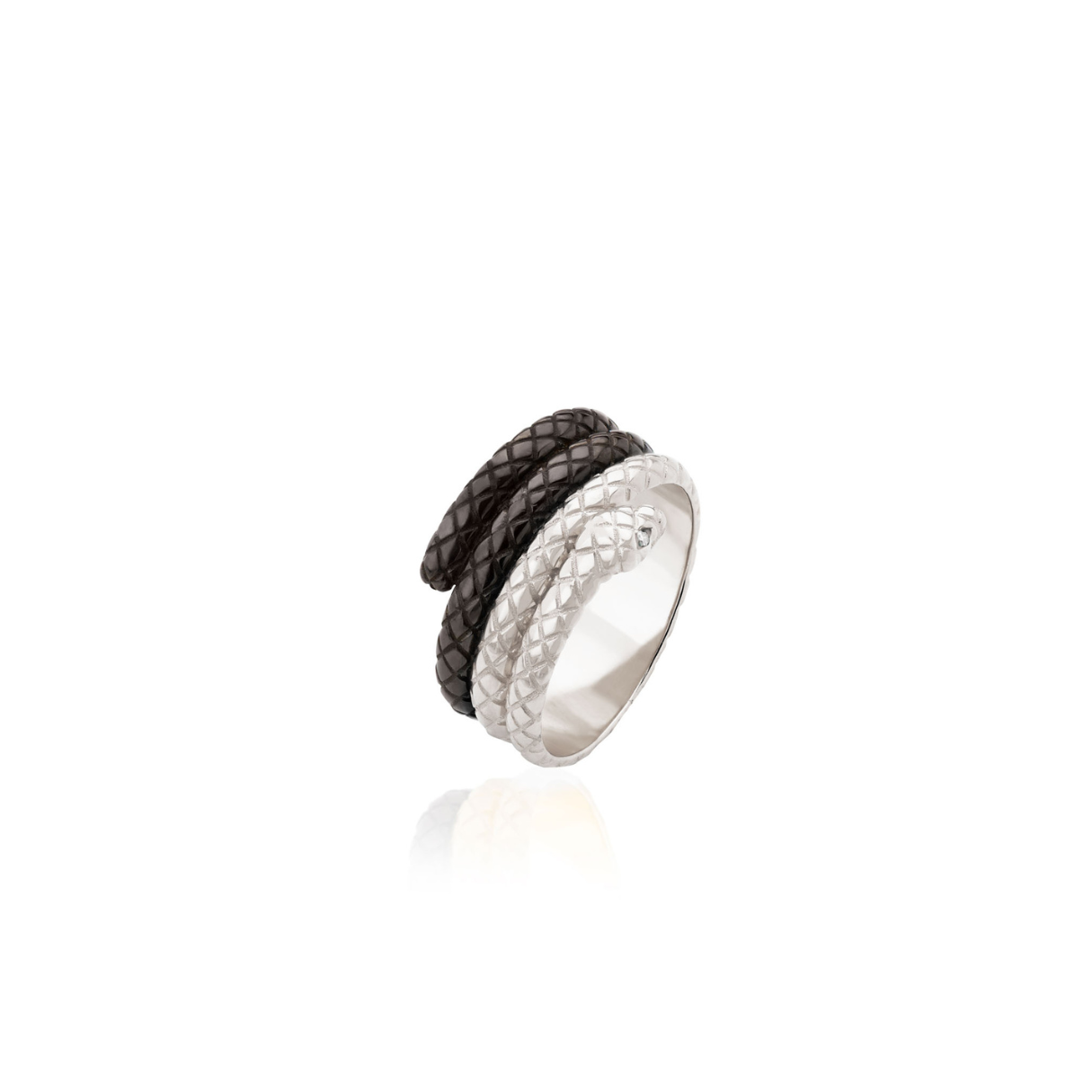 Two-Tone Serpentine Coil Ring
