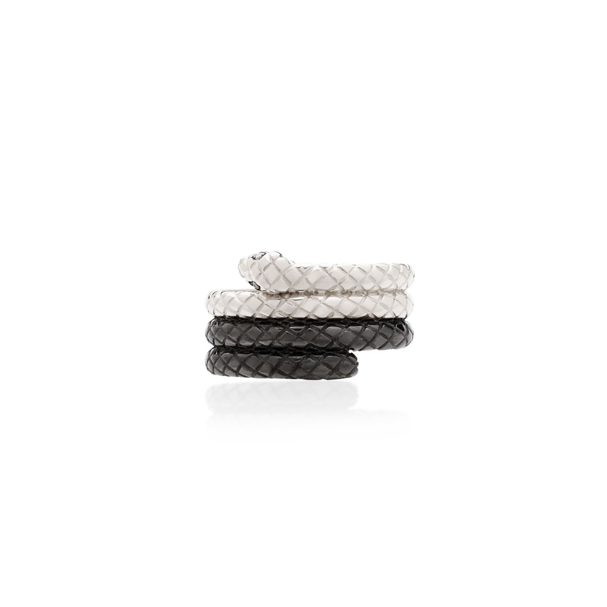Two-Tone Serpentine Coil Ring