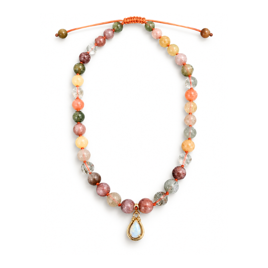 Quartz & Opal Beaded Necklace